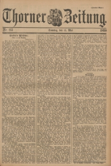 Thorner Zeitung. 1898, Nr. 113 (15 Mai) - Zweites Blatt