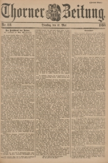 Thorner Zeitung. 1898, Nr. 114 (17 Mai) - Zweites Blatt