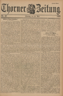 Thorner Zeitung. 1898, Nr. 118 (22 Mai) - Zweites Blatt