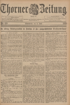 Thorner Zeitung : Begründet 1760. 1898, Nr. 128 (4 Juni)