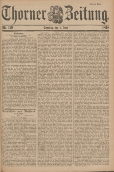 Thorner Zeitung. 1898, Nr. 129 (4 Juni) - Zweites Blatt