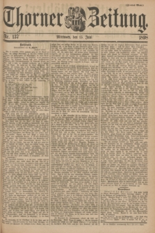 Thorner Zeitung. 1898, Nr. 137 (15 Juni) - Zweites Blatt