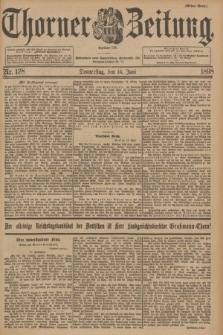 Thorner Zeitung : Begründet 1760. 1898, Nr. 138 (16 Juni) - Erstes Blatt