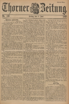 Thorner Zeitung. 1898, Nr. 139 (17 Juni) - Zweites Blatt