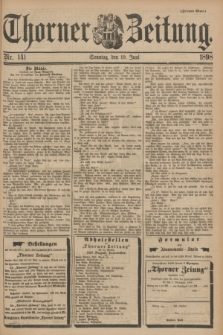 Thorner Zeitung. 1898, Nr. 141 (19 Juni) - Zweites Blatt