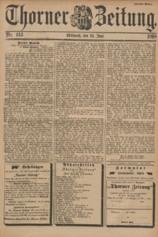 Thorner Zeitung. 1898, Nr. 143 (22 Juni) - Zweites Blatt