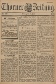 Thorner Zeitung. 1898, Nr. 147 (26 Juni) - Zweites Blatt