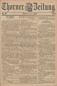 Thorner Zeitung. 1898, Nr. 191 (17 August) - Zweites Blatt