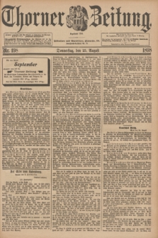 Thorner Zeitung : Begründet 1760. 1898, Nr. 198 (25 August)