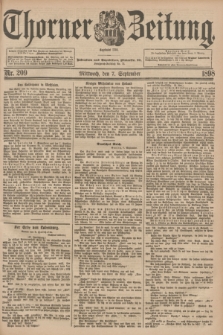 Thorner Zeitung : Begründet 1760. 1898, Nr. 209 (7 September)