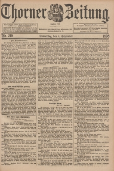 Thorner Zeitung : Begründet 1760. 1898, Nr. 210 (8 September)