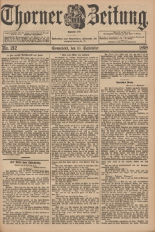 Thorner Zeitung : Begründet 1760. 1898, Nr. 212 (10 September)
