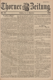 Thorner Zeitung. 1898, Nr. 213 (11 September) - Zweites Blatt