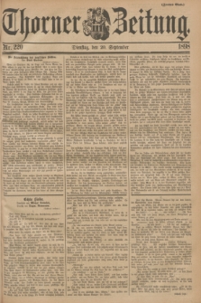 Thorner Zeitung. 1898, Nr. 220 (20 September) - Zweites Blatt