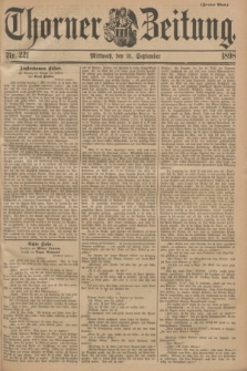 Thorner Zeitung. 1898, Nr. 221 (21 September) - Zweites Blatt