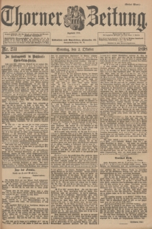 Thorner Zeitung : Begründet 1760. 1898, Nr. 231 (2 Oktober) - Erstes Blatt