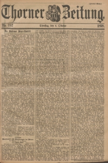Thorner Zeitung. 1898, Nr. 232 (4 Oktober) - Zweites Blatt