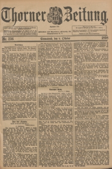 Thorner Zeitung : Begründet 1760. 1898, Nr. 236 (8 Oktober)