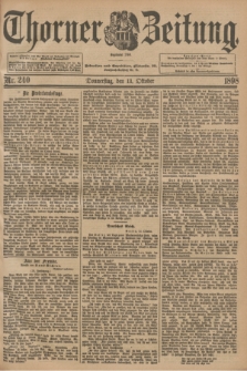Thorner Zeitung : Begründet 1760. 1898, Nr. 240 (13 Oktober)