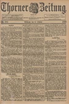 Thorner Zeitung : Begründet 1760. 1898, Nr. 245 (19 Oktober)