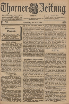 Thorner Zeitung : Begründet 1760. 1898, Nr. 246 (20 Oktober)