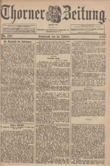 Thorner Zeitung : Begründet 1760. 1898, Nr. 248 (22 Oktober) + wkładka