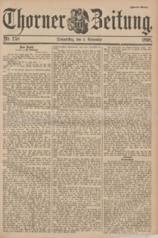 Thorner Zeitung. 1898, Nr. 258 (3 November) - Zweites Blatt
