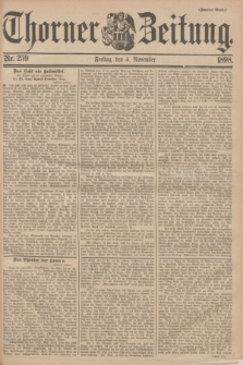 Thorner Zeitung. 1898, Nr. 259 (4 November) - Zweites Blatt