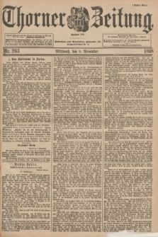 Thorner Zeitung : Begründet 1760. 1898, Nr. 263 (9 November) - Erstes Blatt