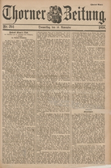 Thorner Zeitung . 1898, Nr. 264 (10 November) - Zweites Blatt