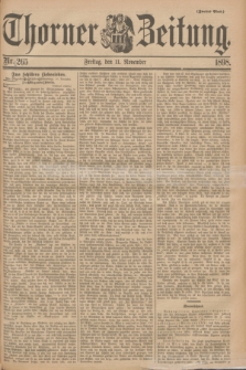 Thorner Zeitung. 1898, Nr. 265 (11 November) - Zweites Blatt