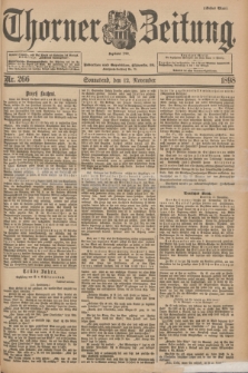 Thorner Zeitung : Begründet 1760. 1898, Nr. 266 (12 November) - Erstes Blatt