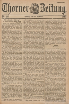 Thorner Zeitung. 1898, Nr. 267 (13 November) - Zweites Blatt