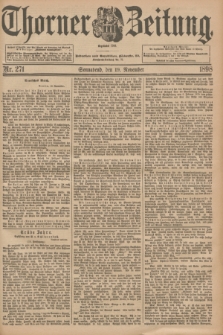 Thorner Zeitung : Begründet 1760. 1898, Nr. 271 (19 November)