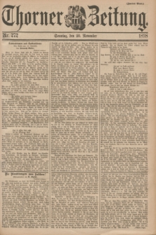 Thorner Zeitung. 1898, Nr. 272 (20 November) - Zweites Blatt