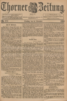Thorner Zeitung : Begründet 1760. 1898, Nr. 273 (22 November) + dod.