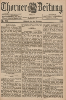 Thorner Zeitung : Begründet 1760. 1898, Nr. 274 (23 November)