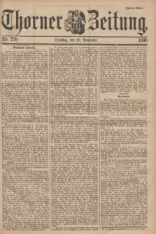Thorner Zeitung. 1898, Nr. 279 (29 November) - Zweites Blatt