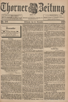 Thorner Zeitung : Begründet 1760. 1898, Nr. 280 (30 November)