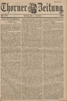 Thorner Zeitung. 1898, Nr. 284 (4 Dezember) - Zweites Blatt