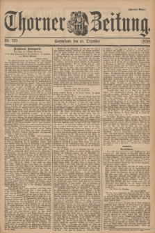 Thorner Zeitung. 1898, Nr. 289 (10 Dezember) - Zweites Blatt