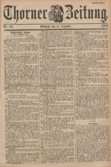 Thorner Zeitung. 1898, Nr. 292 (14 Dezember) - Zweites Blatt