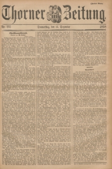 Thorner Zeitung. 1898, Nr. 293 (15 Dezember) - Zweites Blatt
