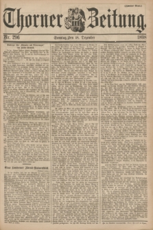 Thorner Zeitung. 1898, Nr. 296 (18 Dezember) - Zweites Blatt