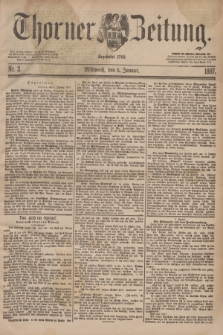 Thorner Zeitung : Begründet 1760. 1887, Nr. 3 (5 Januar)