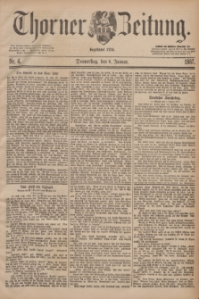 Thorner Zeitung : Begründet 1760. 1887, Nr. 4 (6 Januar)