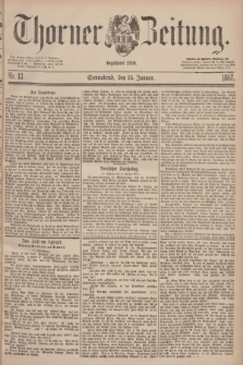 Thorner Zeitung : Begründet 1760. 1887, Nr. 12 (15 Januar)