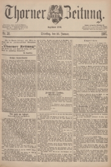 Thorner Zeitung : Begründet 1760. 1887, Nr. 20 (25 Januar)