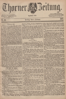 Thorner Zeitung : Begründet 1760. 1887, Nr. 29 (4 Februar)