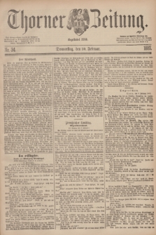 Thorner Zeitung : Begründet 1760. 1887, Nr. 34 (10 Februar)